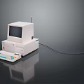 Vintage Computer System With Monitor Main Unit Control Panel And Cable
