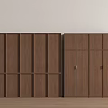Modern Middle Style Wardrobe Skeleton Line Wood Non-Corner 3d model