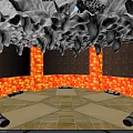 SPA Sauna Interior With Colorful Lighting Stalactite Shaped Ceiling Salt Brick Walls And Tiled Floor