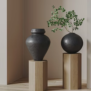 Modern pottery pottery pot plant ornaments 3d model