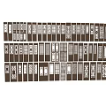 Various Traditional Wooden Doors With Carved Patterns And Panel Designs