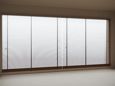 Modern Interior Room Featuring Window Blinds With Natural Light Filtering Through 3d model