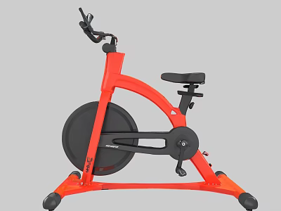 Red And Black Stationary Bike For Home Fitness Workout Equipment 3d model