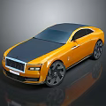 Yellow Luxury Car With Black Roof And Modern Sleek Design Elements