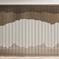 Grille partition hollow partition screen partition grille background wall 3d model