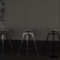 Modern Bar Stools With White Seats And Different Color Legs For Home Decor