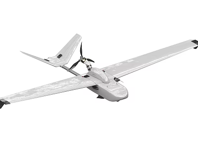 Advanced Fixed Wing Drone With Long Wings And Aerodynamic Body Structure 3d model