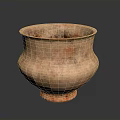Handcrafted Terracotta Sculpture Carving with Textured Surface and Elegant Base