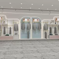 Modern Clothing Store Interior With Mannequins Clothing Racks And Display Areas