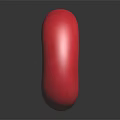 Human Ear Organ Anatomical Model With Red Textured Surface And Detailed Structure