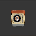 Vintage Retro Record Player Speaker System Open Case With Vinyl Record And Classic Design