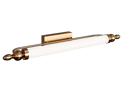 Modern Brass Wall Light With White Cylindrical Shade And Metal Base 3d model