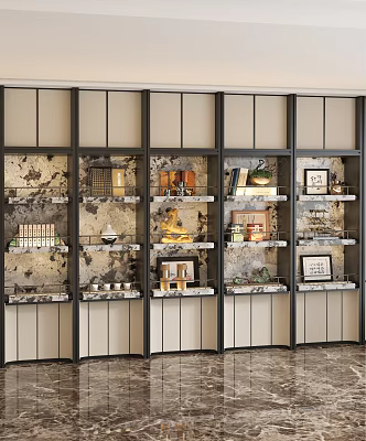 New Chinese Decorative Cabinet 3d model