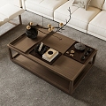 New Chinese Style Coffee Table Solid Wood Coffee Table Living Room Coffee Table 3d model