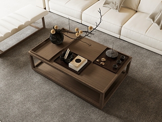 New Chinese Style Coffee Table Solid Wood Coffee Table Living Room Coffee Table 3d model