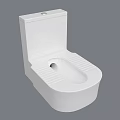 White Modern Ceramic Toilet With Sleek Design And Clean Lines