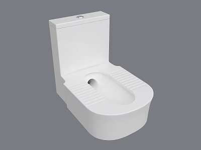 White Modern Ceramic Toilet With Sleek Design And Clean Lines 3d model