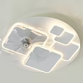 Modern Air Cooler Fan With Ceiling Mounted Design Various Shapes And Built In LED Lighting