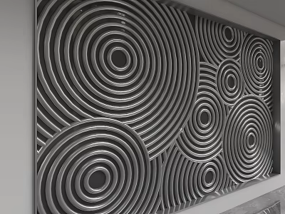 Modern background wall 3d model