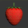 Fresh Red Strawberry With Green Leaves And Yellow Seeds On Black Background