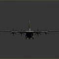 Camouflage Military Airplane Model With Four Engines And Detailed Design