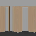 Modern Folding Door Solid Wood Folding Door Partition Folding Door 3d model
