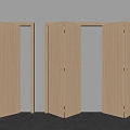 Modern Folding Door Solid Wood Folding Door Partition Folding Door 3d model