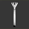 Fashion Jewelry Silver Ring With Solitaire Diamond Elegant Design Shiny Appearance