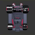 Gray Go Kart With Number 8 Steering Wheel Pink Accents And Black Wheels