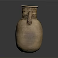 Rustic Clay Pot With Woven Handles And Earthy Brown Finish For Decor