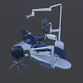 Professional Dental Medical Equipment Integrated Treatment Chair With Adjustable Seat LED Light And Instrument Tray