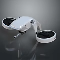 White Space Exploration Drone With Dual Rotors For Cosmic Aerial Missions