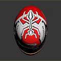SHOEI Helmet With Red And White Design Red Bull Logo And Give You Wings Text