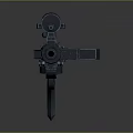 Tactical Weapon Sniper Rifle With Scope Barrel Mechanical Parts And Metallic Grip