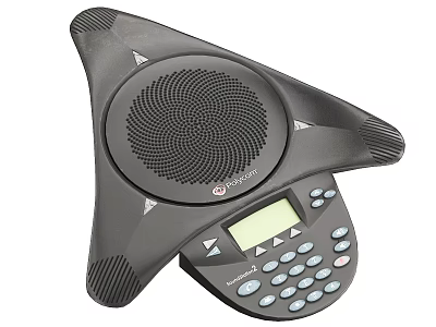 Professional Office Conference Phone With Three Legged Design Speaker Digital Display And Keypad 3d model