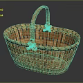 Handwoven Brown Storage Basket With Braided Design And Handle For Household Use