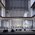 Modern Three Story Townhouse Design With Courtyard Swimming Pool And Large Glass Windows