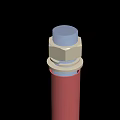 Red Sleeve Bolt With Golden Nut And Blue Top For Hardware Tools