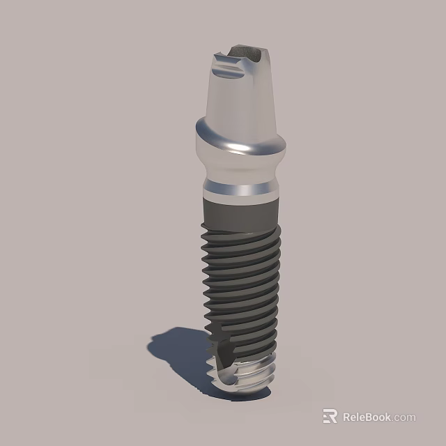 Dental Implant Screw Structure With Titanium Alloy Material And Thread Design 3d model 