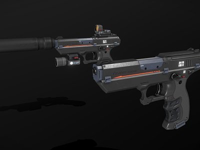 Sci-fi pistol STN33 model