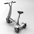 Silver Electric Three Wheel Scooter With Black Seat And Modern Design