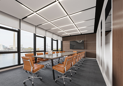 Modern Conference Room 3d model