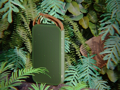 leaves grass wood speaker 3d model