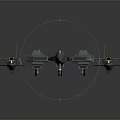 Three Shiny Metallic Fighter Jets Flying In Formation Against Black Background