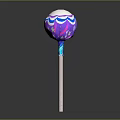 Colorful Decorated Lollipops With Various Patterns And Bright Colors On Sticks