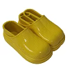 Yellow Plastic Slippers With Textured Surface And Comfortable Non slip Sole