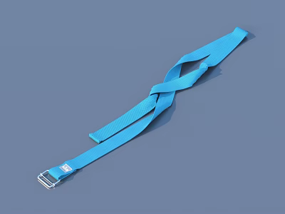 Practical Blue Adjustable Strap With Secure Metal Buckle For Daily Use 3d model