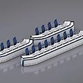 Control Room With Three Long White Consoles And Multiple Blue Seats With Blue Line Decorations