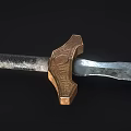 Retro Long Sword Longquan Sword 3d model