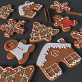 Gingerbread Themed Wall Decor With Snowflake Tree House And Man Shapes